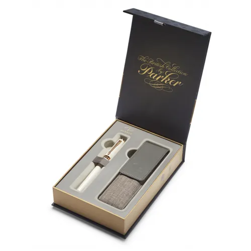 Набор: ручка Parker 5th Ingenuity Slim F501 + чехол